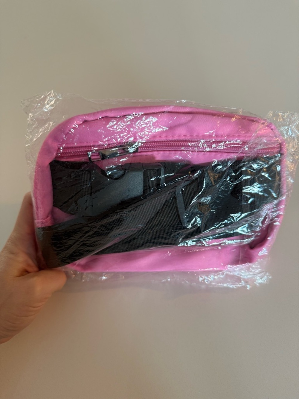 Cirrus Pink Travel Crossbody Waist Pouch with Zipper - Picture 3 of 4